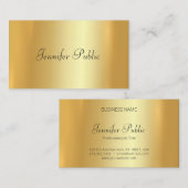 Moderne elegante Imitate Gold Handschrift Template Visitenkarte (Vorne/Hinten)