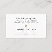 Moderne Elegante Imitate Gold Herzlichkeit Empfehlungskarte (Rückseite)