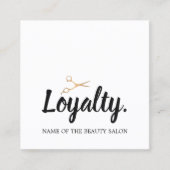 Moderne elegante Imitate Gold Scissors Treuekarte (Vorderseite)