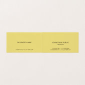 Moderne elegante Imitate Gold-Script-Schwarz gekla Visitenkarten (Innenseite Aufgefaltet)