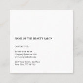 Moderne elegante Imitate Gold Stripe Makeup Artist Quadratische Visitenkarte (Rückseite)