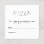 Moderne Elegante Imitate Goldenes Herz Empfehlungskarte (Rückseite)