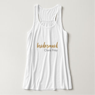 Moderne, elegante Imitate goldfarbener Bräunungste Tank Top