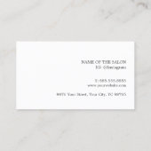 Moderne elegante Imitate Kupfer Grau Hair Stylist Visitenkarte (Rückseite)