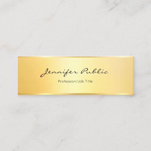 Moderne elegante Imitate Minimalistische Vorlage G Mini Visitenkarte (Vorderseite)