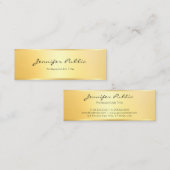 Moderne elegante Imitate Minimalistische Vorlage G Mini Visitenkarte (Vorne/Hinten)