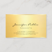 Moderne elegante Imitate Minimalistische Vorlage G Visitenkarte (Rückseite)