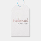 moderne elegante Imitate Rose Goldüberschrift Geschenkanhänger (Vorderseite)