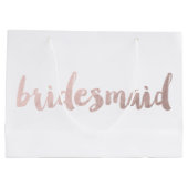 moderne elegante Imitate Rose Goldüberschrift Große Geschenktüte (Rückseite)