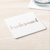 moderne elegante Imitate Rose Goldüberschrift Rechteckiger Pappuntersetzer (angewinkelt)