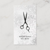 Moderne Elegante Imitate Silberhaarstil Visitenkarte (Vorderseite)