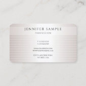 Moderne elegante Imitate Silver Beruflich Template Visitenkarte (Rückseite)