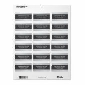 Moderne elegante Imitate Silver Gray White Adressaufkleber (Vorne)