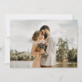 Moderne elegante Imitate Vellum Foto Hochzeit Save The Date (Rückseite)
