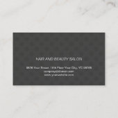 Moderne Elegante Imitats Gold Black Dotted Hair St Visitenkarte (Rückseite)