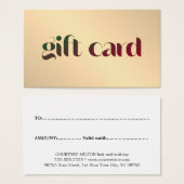 Moderne Elegante Imitats Gold Bold Salon (Vorne & Hinten)