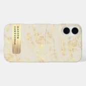 Moderne elegante Imitats Gold Brushed Metal Foil Case-Mate iPhone Hülle (Rückseite (Horizontal))