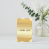 Moderne elegante Imitats Gold Template Custom Luxe Visitenkarte (Stehend Vorderseite)