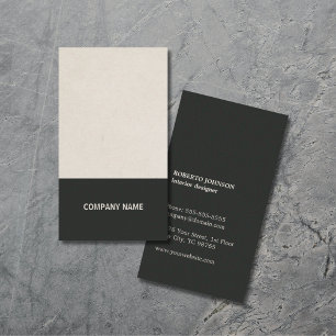Moderne elegante Imitats Kraft Paper Black Consult Visitenkarte