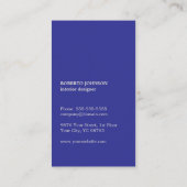 Moderne elegante Imitats Kraft Paper Blue Consulta Visitenkarte (Rückseite)