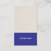 Moderne elegante Imitats Kraft Paper Blue Consulta Visitenkarte (Vorderseite)