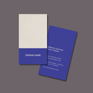 Moderne elegante Imitats Kraft Paper Blue Consulta Visitenkarte