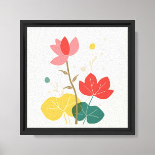 Moderne elegante indische Lotus-Design  Leinwanddruck