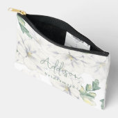 Moderne Elegante Individuelle Name Script Bridesma Zubehörtasche (Offen)