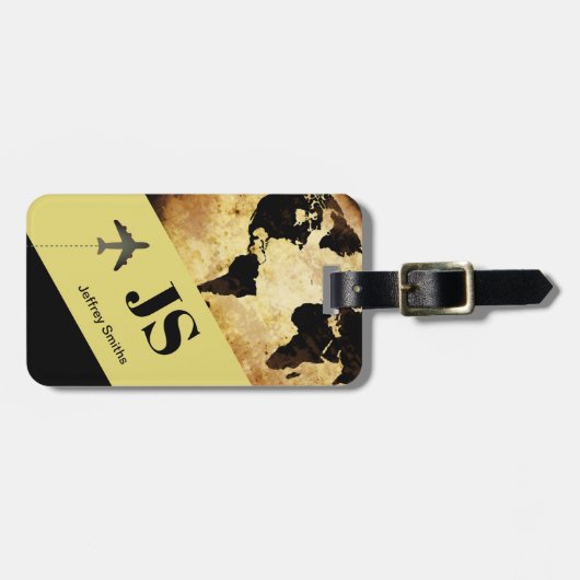 Moderne elegante internationale Gepäckmarke Gepäckanhänger (Vorderseite horizontal)