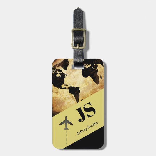Moderne elegante internationale Gepäckmarke Gepäckanhänger (Vorderseite vertikal)