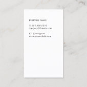 Moderne Elegante Ivory Black Stripes Rose Beauty Visitenkarte (Rückseite)