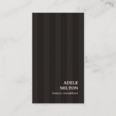 Moderne Elegante Ivory Black Stripes Rose Beauty Visitenkarte (Vorderseite)