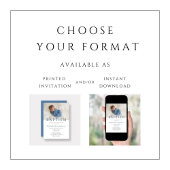 Moderne elegante junge Foto-Taufe Einladung