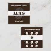 Moderne elegante Kaffeeshop-Bohnen Treuekarte (Vorne/Hinten)