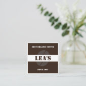 Moderne elegante Kaffeeshop-Bohnen Treuekarte (Stehend Vorderseite)