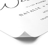 Moderne elegante Kalligrafie Begrüßungszeichen Poster (Ecke)