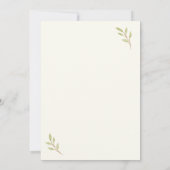 Moderne elegante Kalligrafie Einfache Hochzeit Einladung (Rückseite)