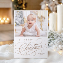 Moderne elegante Kalligrafie Frohe Weihnachten Fam