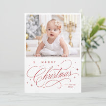 Moderne elegante Kalligrafie Frohe Weihnachten Fot