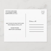 Moderne elegante Kalligrafie Frohe Weihnachtsfeier Postkarte (Rückseite)