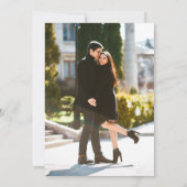 Moderne Elegante Kalligrafie Hochzeiten Gold Foto  Einladung (Rückseite)