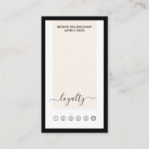 Moderne Elegante Kalligrafie Loyalität Vertikal Visitenkarte