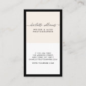 Moderne Elegante Kalligrafie Loyalität Vertikal Visitenkarte (Rückseite)