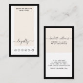 Moderne Elegante Kalligrafie Loyalität Vertikal Visitenkarte (Vorne/Hinten)