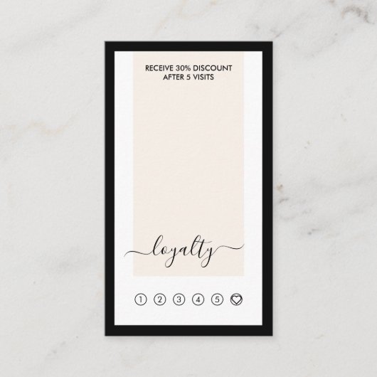 Moderne Elegante Kalligrafie Loyalität Vertikal Visitenkarte (Vorderseite)