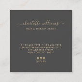 Moderne Elegante Kalligrafie Pinakothek Züst Quadratische Visitenkarte (Rückseite)