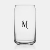 Moderne Elegante Kalligrafie Schrift Chic Monogram Dosenglas (Vorderseite)