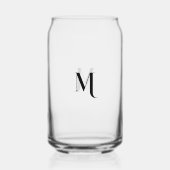 Moderne Elegante Kalligrafie Schrift Chic Monogram Dosenglas (Rückseite)