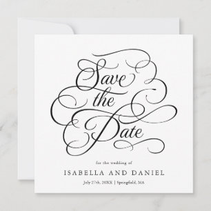 Moderne elegante Kalligrafie-Schrift Hochzeit Save The Date