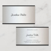 Moderne elegante Kalligrafie Script kreativ Schlic Visitenkarte (Vorne/Hinten)